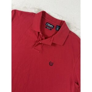Chaps Polo Shirt Mens XL Red Stretch Cotton Short Sleeve Golf Casual Logo